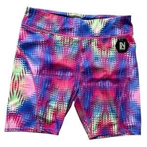 New Look Colorful Geometric Print Bike Shorts 3X